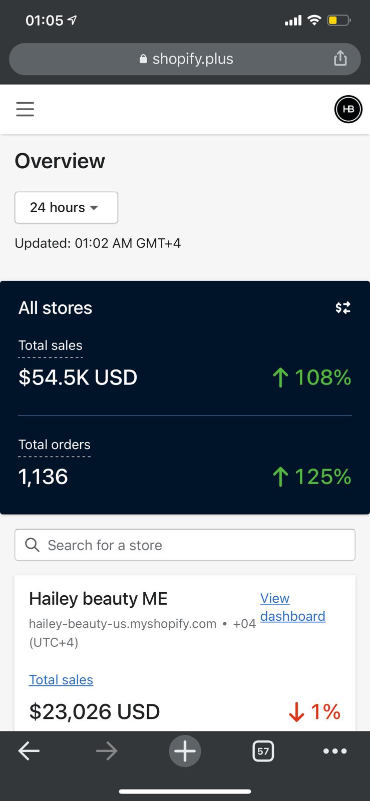 Capture de résultats e-commerce 1