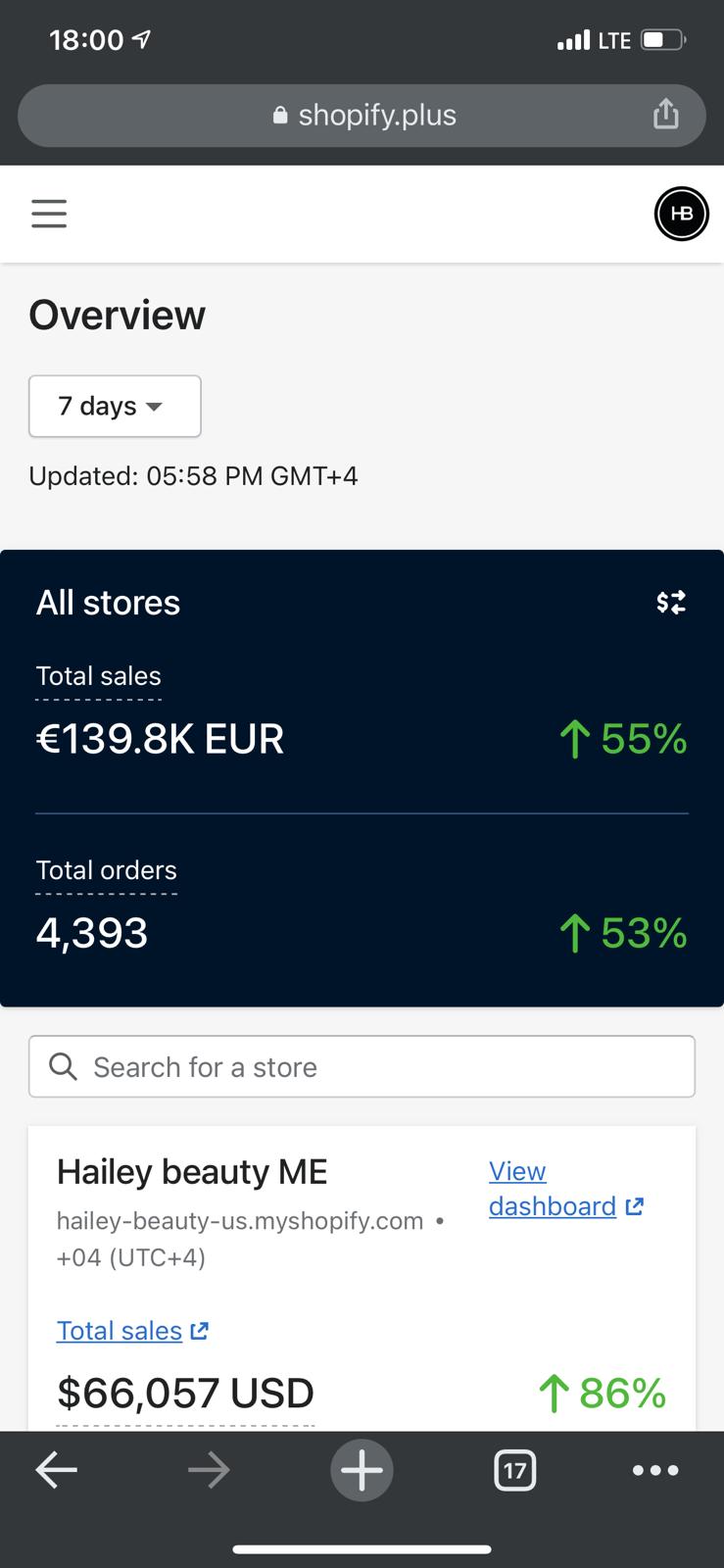 Capture de résultats e-commerce 2